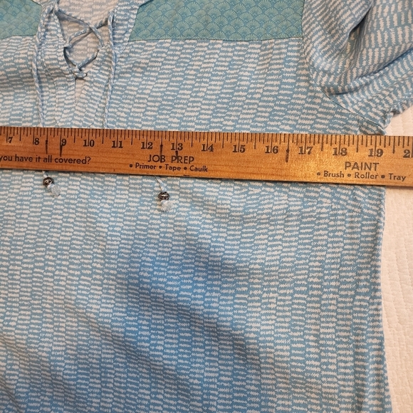 J. Jill Blue Green Shirt Rayon Size Small - Picture 5 of 8